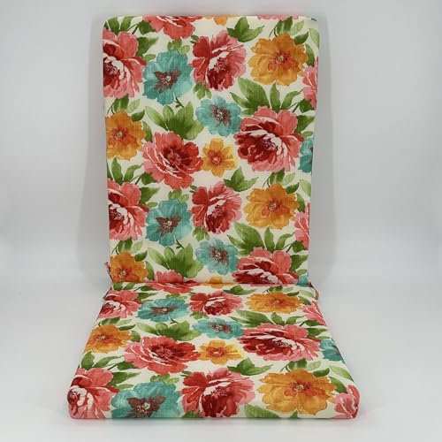 WEIDPHL Coussins De Chaise en Mousse Haute Densité, Coussins De Chaise Profonds, Coussins De Chaise Longue Imperméables pour Intérieur Et Extérieur pour Meubles De Patio,Rose