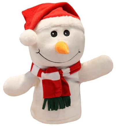 VANZACK Fingerpuppenspielzeug Weihnachtsfingerpuppe Cartoon-fingerpuppe Mini-fingerpuppe Kreative Fingerpuppen Schneemann-handpuppe Spielzeug für Eltern Junge Mädchen Weiß