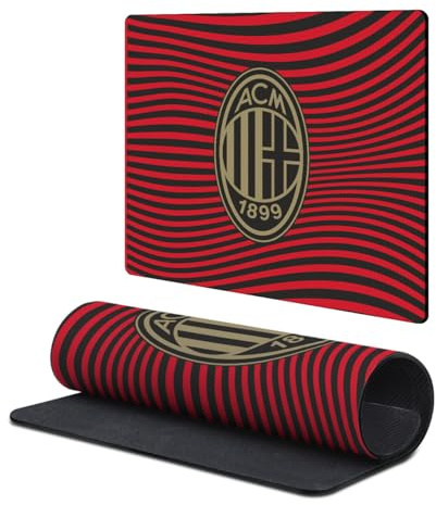 Head Case Designs Licenza Ufficiale AC Milan Strisce Rosse Logo Cresta 9.84 x 11.81 x 0.12 Inches (250 x 300 mm) - S Tappetino per Mouse E Scrivania da Ufficio per Giochi Tastiera PC