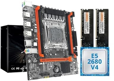 X99 Gaming Motherboard Kit with Xeon E5 2680 V4 & DDR4 8Gx2 2133MHz Dual ECC M.2 NVME for Desktop PC(Motherboard+CPU+RAM)