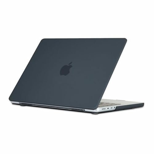Techsuit für MacBook Pro 16 2021 Hartschale Hülle mit Mattem Finish, Silikonfüßen, Kratzschutz, Belüftetem Design, Präzisen Aussparungen, UltraShell Series, Schwarz