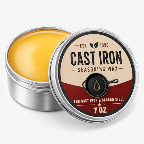 7 OZ Cast Iron Seasoning Wax,Cast Iron Conditioner for Skillet & Griddle | Carbon Steel Seasoning Wax, Restore Surface, Non Stick Cookware Care