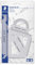 STAEDTLER Geometrieset Mars, Lineal 20 cm, Winkelmesser, Zeichendreieck 60/30 Grad, Zeichendreieck 45/Grad, 4-teiliges Set, 569 PB4-0
