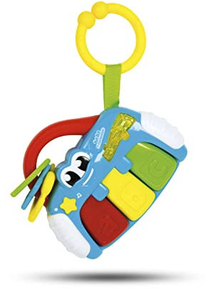 Baby Clementoni - 17221 - Hochet Piano Electronique pour Bébés - A partir de 3 mois et plus - Avec Touches et Musiques - Sons et Lumières - Plastique pour se faire les Dents