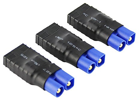 OliYin 3 stücke Männlich EC3 Losi zu Weiblich TRX Stecker Adapter für Revo LiPO Batterie(Packung 3)