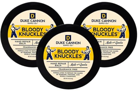 Duke Cannon Bloody Knuckles Hand Repair Balm, 5 oz (Pack of 3), Unscented