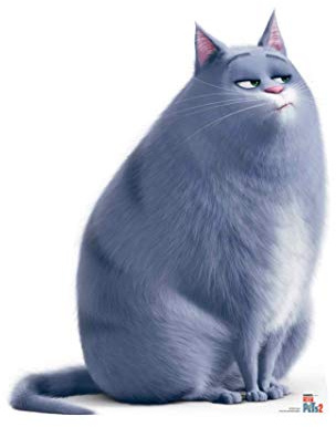 Star Cutouts Ltd SC1378 Chloe Tabby Cat Secret Life of Pets Lifesize Cardboard Cutout/Standee/Standup Height 87cm Width 73cm Perfect for Fans, Collectors and Events, Multicolour