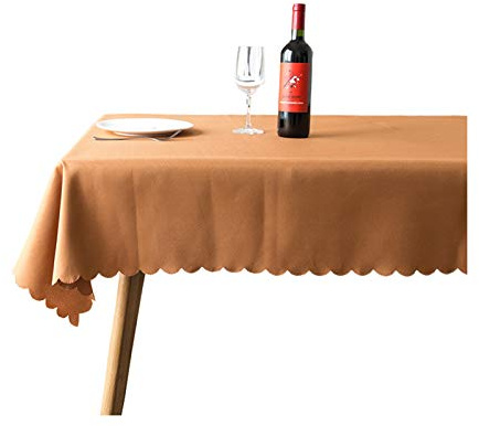 JK Home Quadratische Tischdecke, 200 x 200 cm, Braun