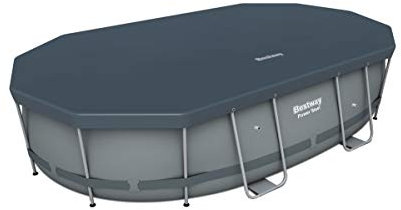 Bestway Copertura per Piscina Ovale Power Steel con Misure 488X305X107CM