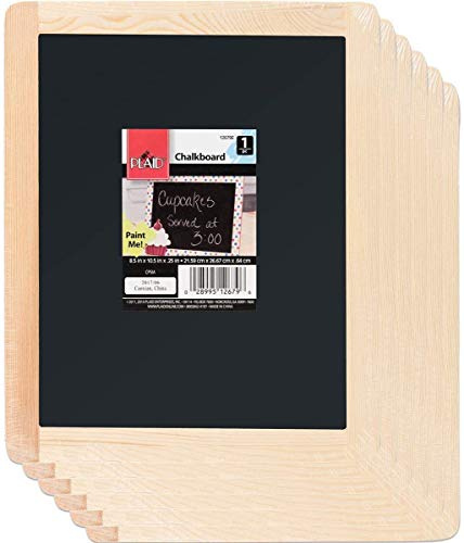 Plaid Enterprises Kreidetafel, doppelseitig, 21,8 x 26,4 cm, mit dekorativem Holzrahmen, ideal für Kunst und Handwerk, kleine Kreidetafel