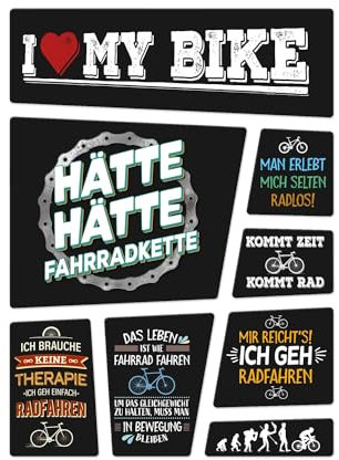 Fahrrad Kühlschrankmagnete im 8er Set Mountainbike Hobby Rad Liebe Bike Fahren