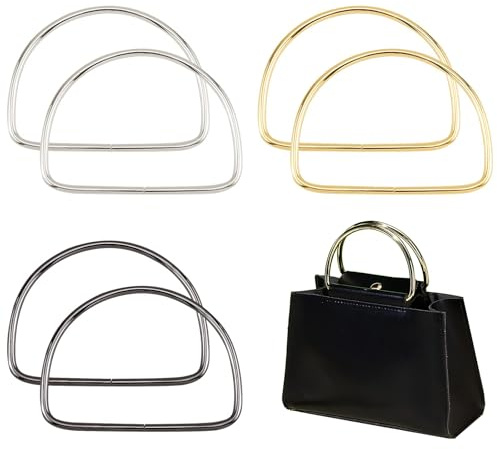 PH PandaHall 6pcs Metallgriffe Taschenrahmen 13,8x9,2cm 3 Farben | Taschengriff, Rahmen Handtaschengriff Geldbörsengriffe Für Handgemachte Taschenherstellung, Geldbörsenherstellung Griff