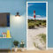 3d Türtapete selbstklebend 100x200cm Türaufkleber Türposter Fototapete Türfolie PVC Türbild Wasserdichte Abnehmbare Art Decals Kinderzimmer Wohnzimmer Schlafzimmer Küche Bad, Leuchtturm