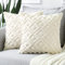 Sungeek 2er Set Sanft Plüsch Kurze Wolle Samt Kissenbezüge, Dekorativ Boho Zierkissenbezüge Luxus Kissenbezug Zuhause Deko Kissenhülle für Sofa Couch Schlafzimmer Wohnzimmer (Creme Beige, 60x60cm)