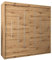 Kryspol Schwebetürenschrank York 200 cm Kleiderschrank mit Kleiderstange und Einlegeboden Schlafzimmer- Wohnzimmerschrank Schiebetüren Modern Design (Artisan Eiche)
