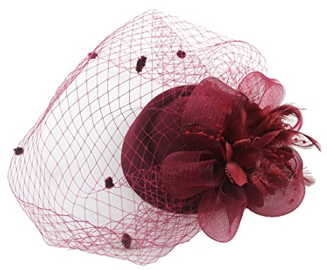 Ulalaza Damen Fascinators Hut Haarspange Feder Hochzeit Braut Cocktailhut Derby Kirche Bankett für Mädchen