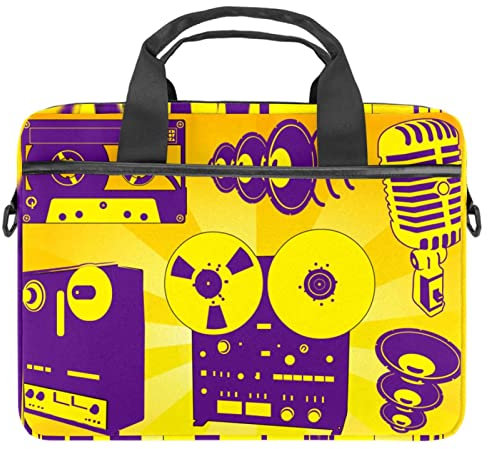 Music Recording Laptop Shoulder Messenger Bag Crossbody Briefcase Messenger Sleeve for 13 13.3 14.5 Inch Laptop Tablet Protect Tote Bag Case