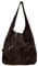 Modarno Umhängetasche Damen Wildleder Clutch Umhängetasche Shopper Damen Echt Leder, dunkelbraun