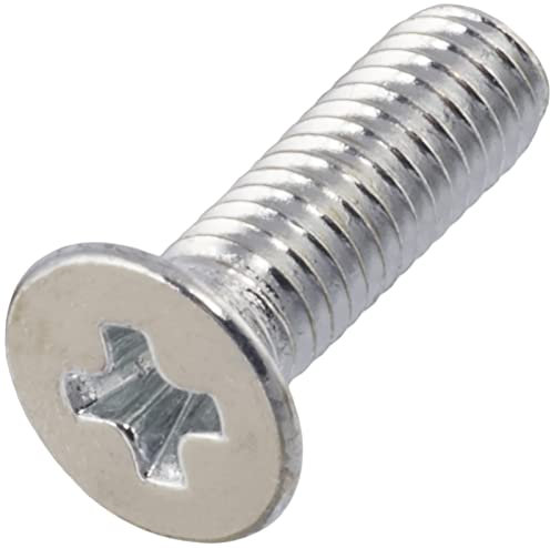 AERZETIX - C59941 - Juego de 100 tornillos de metal M3x10mm con cabeza fresada PH1 - DIN 965 - en acero al carbono - dureza 4.8 - acabado galvanizado - para fijación tornillo destornillador montaje