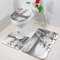 Ensemble Tapis de Bain 3 Set,Bambou, tige de l’usine de bambou au bord de la rivière en pleine lune la nuit au crépuscule H,WC Tapis Contour Tapis de Salle antidérapant de Doux et Confortable Lavable
