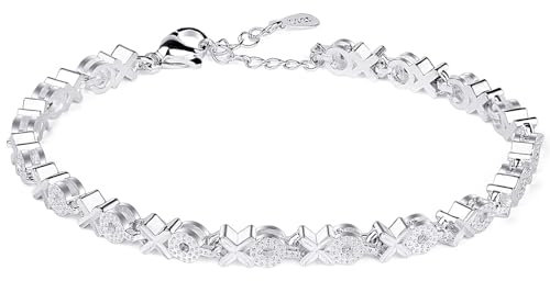 WAHKSR silberarmband damen 925 silber damen armband silber 925 Armband 925 Sterling Silber X Armbänder An die beste Geliebte, Tochter, Frau silberschmuck damen 925 sale