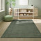 the carpet Relax Moderner Flauschiger Kurzflor Teppich, Anti-Rutsch Unterseite, Waschbar bis 30 Grad, Super Soft, Felloptik, Dunkelgrün, 240 x 340 cm