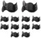 12 Stück Hot Roller Clips Kunststoff Lockenwickler Klaue Clips Hot Roller Clip Ersatz Haar Dauerwelle Isolierung Clip für kleine, mittelgroße und große Lockenwickler (schwarz)