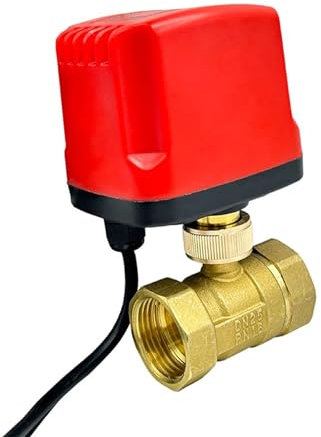 1-1/2 Zoll Elektrischer Kugelhahn Messinggewinde Elektrischer Kugelhahn Motorisierter Kugelhahn Drei- oder Zweidrähte 1St(220VAC_CR02)