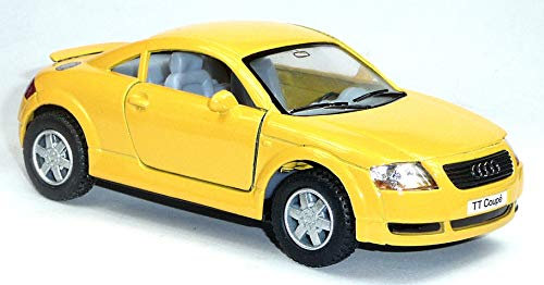 Generisch Modellauto kompatibel mit Audi TT Coupé Sammlermodell ca. 1:32/12,5cm gelb