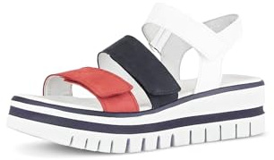 Gabor Damen Plateausandalen, Frauen Sandalen,Best Fitting,Freizeitschuhe,offene Schuhe,Strandschuhe,Dicke Sohle,Marine Kombi,42 EU / 8 UK