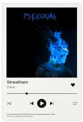 Yeepi Dave Poster Streatham Song Album Cover Poster Leinwand Poster Wandkunst Dekor Druck Bild Gemälde für Wohnzimmer Schlafzimmer Dekoration Unframe-Stil 30 x 45 cm