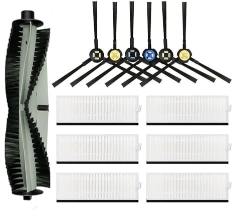 ZeAda Main Brush Side Brush Filter Replacement Accessories Kit,Compatible For ILife A7 A9S V8 V8S X750 X800 X785 V80,Compatible For Silvercrest SSR1 Ssra1 Vacuum Robot Cleaner