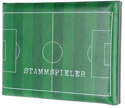 Geschenkestadl Fussball Bierkastensitz 43 x 33 cm grün mit Aufdruck Stammspieler Spielfeld Sitzhocker, 882301