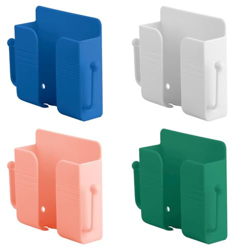 Thyonta Remote Control Holder 4PCS Remote Holder Wall Mounted Wall Phone Holder Phone Wall Mount Easy Installation to Place Phone Remote Controls