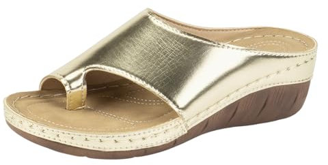 Sandalen Damen Sommer Flache Sandaletten Offener Zehenpartie Klassische Strandschuhe Elegant Römersandalen Slip-On Schlappen mit Schnürer Wandersandalen Elegant Sommerschuhe für Frauen Gr:35-41EU