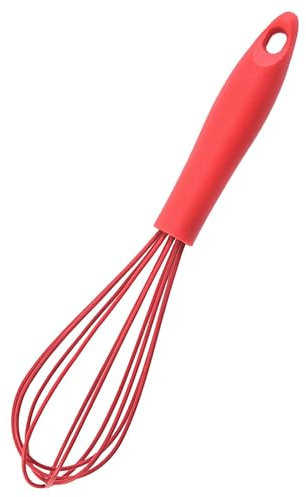 Minii Frusta in silicone – Frusta da cucina in silicone con manico morbido | Resistente al calore impedisce lo scivolamento delle uova | Frusta piccola e soffice | Frusta multifunzione per cucinare