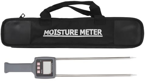 Portable Hay Humidity Meter, Professional Hay Bale Moisture Tester to Preventing Spoilage, Accurate Hay Humidity Tester for Cereal Straw Forage Grass Alfalfa Leymus