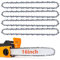 4pz x catene 16 pollici 3/8 LP per Motosega da 57 Maglie di Trasmissione, 0.050 Gauge(1.3mm), Adatte a Barre da 40 cm, catena mini motosega 16 pollici, Catene motosega per tutti i tipi di macchina
