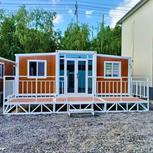 Casa prefabricada modular de lujo de 20 pies y 40 pies, 3 dormitorios, cabina pequeña lista para mudarse