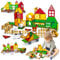 BuzzoXerex Magnetic Building Blocks, Farm Toy, Magnetic Building Blocks, Magna Tiles Montessori Toy for 2 3 4 5 Years Boys and Girls