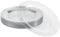 MATANA 25 Assiettes à Dessert en Plastique Rigide Transparent avec Paillettes Argentées (19cm), Petites Assiettes pour Mariages, Anniversaires, Noël & Fêtes - Solide & Réutilisable