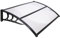SPRINGOS Marquesina Puerta Exterior 120 x 75 x 23 cm Tejadilo de Exterior Techo Exterior Lluvia Tejadillo protecction Lluvia techos de policarbonato Aluminio Protector