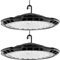150W LED Werkstatt Deckenleuchte 2 PACK - 6500K 15000LM LED Hallenstrahler, IP65 Wasserdichte Werkstattbeleuchtung mit Aufhängekette und Haken, Led Garagenleuchte für Fabriken, Garage, Lagerhaus