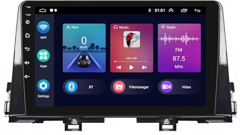 Android 14 Radio Coche 2 DIN 9 Pulgadas para KIA Morning 3 Picanto 2016-2023++ con Cámara de Respaldo Controles del volante Bluetooth GPS Navi CarPlay inalámbrico con Bluetooth Dual Pantalla táctil HD