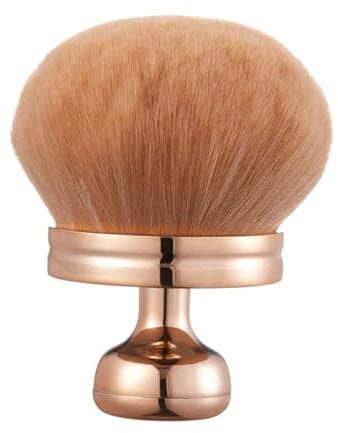 Extra Large Rose Gold Self Tanning Blend Brush 3 Inch WidthProfessional Powder Foundation Blusher Bronzer Face And BodyBrush Curl Defining Brush (Rose Gold, 8.8X7.4cm)
