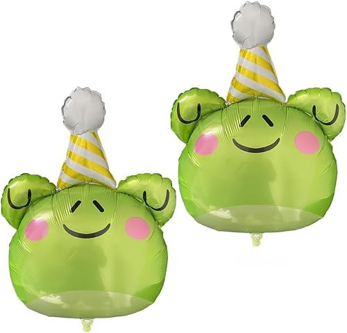 Frosch Luftballon, 2pcs Animal Balloons, Party Tier Luftballons, Folienballon Tiere, Folienballon Geburtstag Tierkopf, Tierkopf Folienballons, Luftballons Tiere, Tierkopf Folienballons
