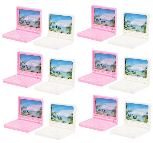 BESTonZON 12 Pièces Ordinateur De Maison De Poupée Modèle D'ordinateur Portable Miniature pour Ordinateur Portable Miniature Ordinateur Ordinateur Portable Plastique