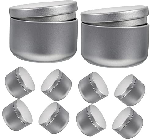 KITANDOVE 10 Stück Tee Tee Versiegelungsdosen, Weißblech Vorratsdosen, Vorratsdose, Kleines Luftdichtes Glas, Luftdichte Teedose, Runde Metalldosen Für Tee, Zinn Teedosen, Tee Blechdose,