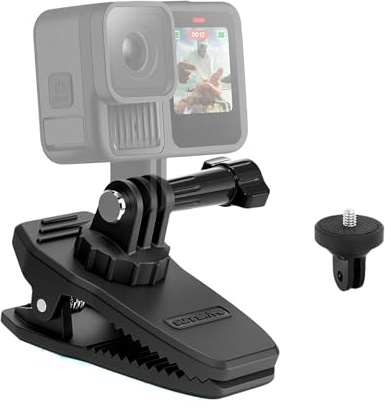 SYACHI Rucksack-Schultergurt-Halterung mit 1/4 Anschluss, Magnetisch Rucksack Clip Halterung 360°Drehen Schulter Riemen Halterung kompatibel für GoPro Hero DJI OSMO Pocket 3 Insta 360 X5/ X4