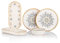 Service de table 10 pièces en céramique pour 4 personnes – Vaisselle de service turque faite à la main avec assiettes décoratives et bols à olive – Vaisselle de service en grès